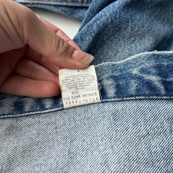 Levi’s 1980’s vintage distressed trucker jacket sz 46 - Picture 14 of 15
